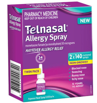 Chemist Warehouse Telnasal allergy spray twin pack 2 x 140 sprays offer