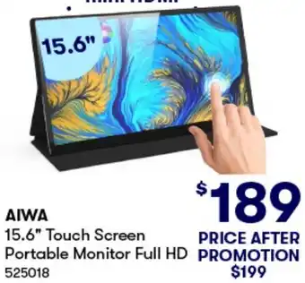 BIG W AIWA 15.6" Touch Screen Portable Monitor Full HD offer