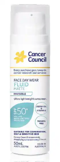 Cancer council face day wear fluid matte spf 50+ 50ml