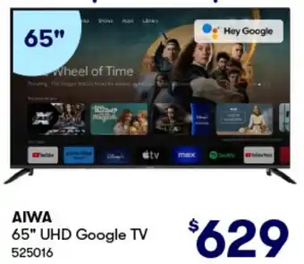 BIG W AIWA 65" UHD Google TV offer
