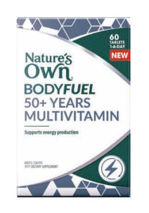Nature’s own body fuel 50+ years multivitamin 60 tablets