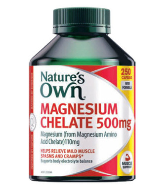 ePharmacy Nature’s own magnesium chelate 500mg 250 capsules offer