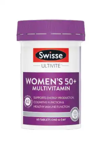 ePharmacy Swisse ultivite women’s multivitamin 50+ 60 tablets offer