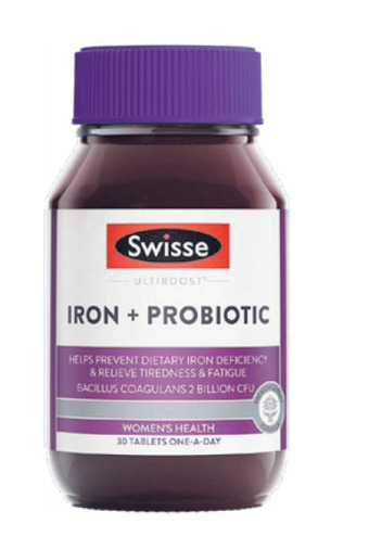 ePharmacy Swisse ultiboost iron + probiotic 30 tablets offer