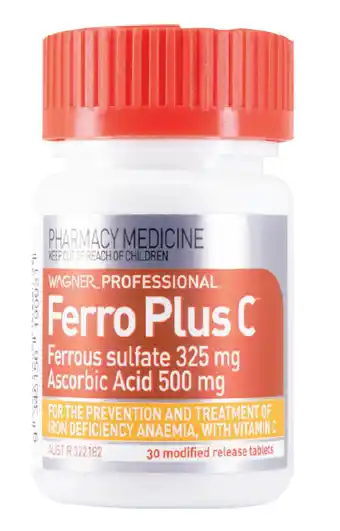 ePharmacy Wagner professional ferro plus c 30 tablets offer
