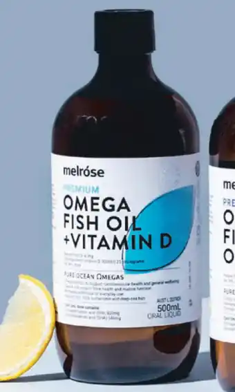 Melrose premium omega fish oil + vitamin d 500ml