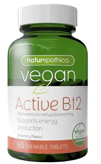 ePharmacy Naturopathica vegan active b12 60 chewable tablets offer