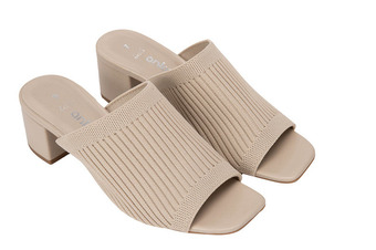 Casual knit square toe mules