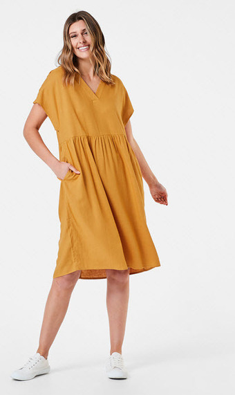 Short sleeve v-neck dress