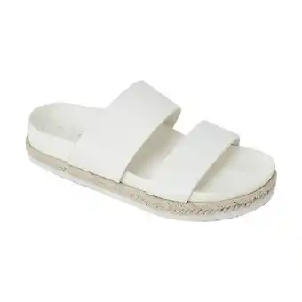 Espadrille platform slides - white
