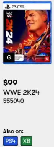 BIG W WWE 2K24 offer