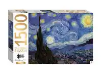 Mindbogglers Gold 1500-piece Jigsaw - Starry Night by Van Gogh