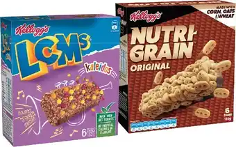 IGA Kellogg&#039;s Nutri-Grain or LCMs Bars 6 Pack Selected Varieties offer