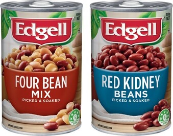 IGA Edgell Canned Beans, Lentils or Chick Peas 400g Selected Varieties offer