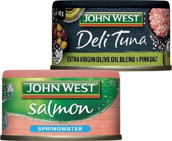 IGA John West Deli Tuna 90g or Salmon Tempters 95g Selected Varieties offer