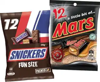 IGA Mars, M&Mu2019s or Skittles Funsize Bag 132-216g Selected Varieties offer