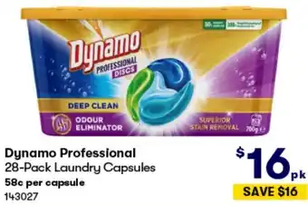 BIG W Dynamo Professional 28-Pack Laundry Capsules offer