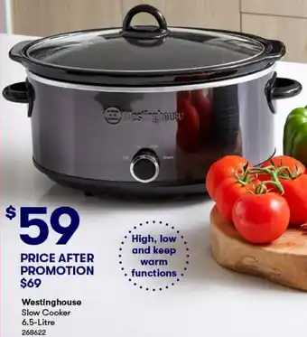 BIG W Westinghouse Slow Cooker 6.5-Litre offer