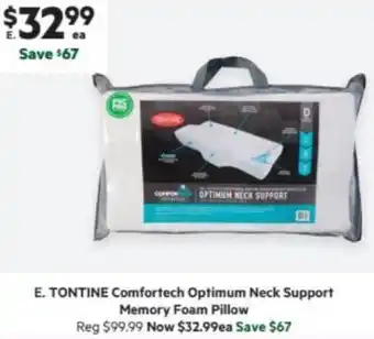 TONTINE Comfortech Optimum Neck Support Memory Foam Pillow