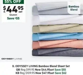 Harris Scarfe ODYSSEY LIVING Bamboo Blend Sheet Set offer