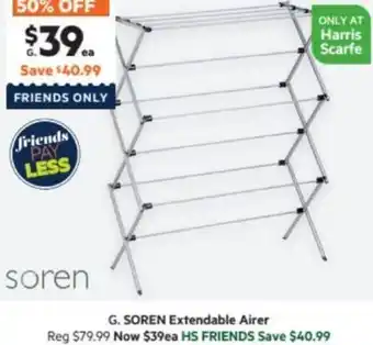 Harris Scarfe SOREN Extendable Airer offer