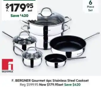 Harris Scarfe BERGNER Gourmet 6pc Stainless Steel Cookset offer