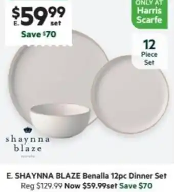 Harris Scarfe SHAYNNA BLAZE Benalla 12pc Dinner Set offer