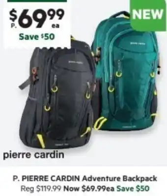 Harris Scarfe PIERRE CARDIN Adventure Backpack offer