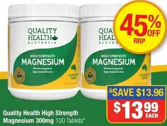 Direct Chemist Outlet Quality Health High Strength Magnesium 300mg 100 Tablets offer