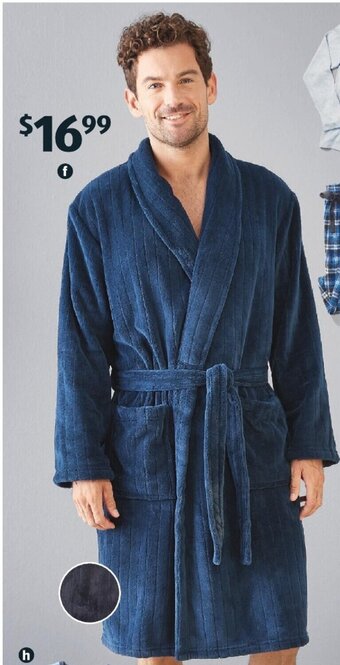 ALDI Men's Coral Fleece Robe offer