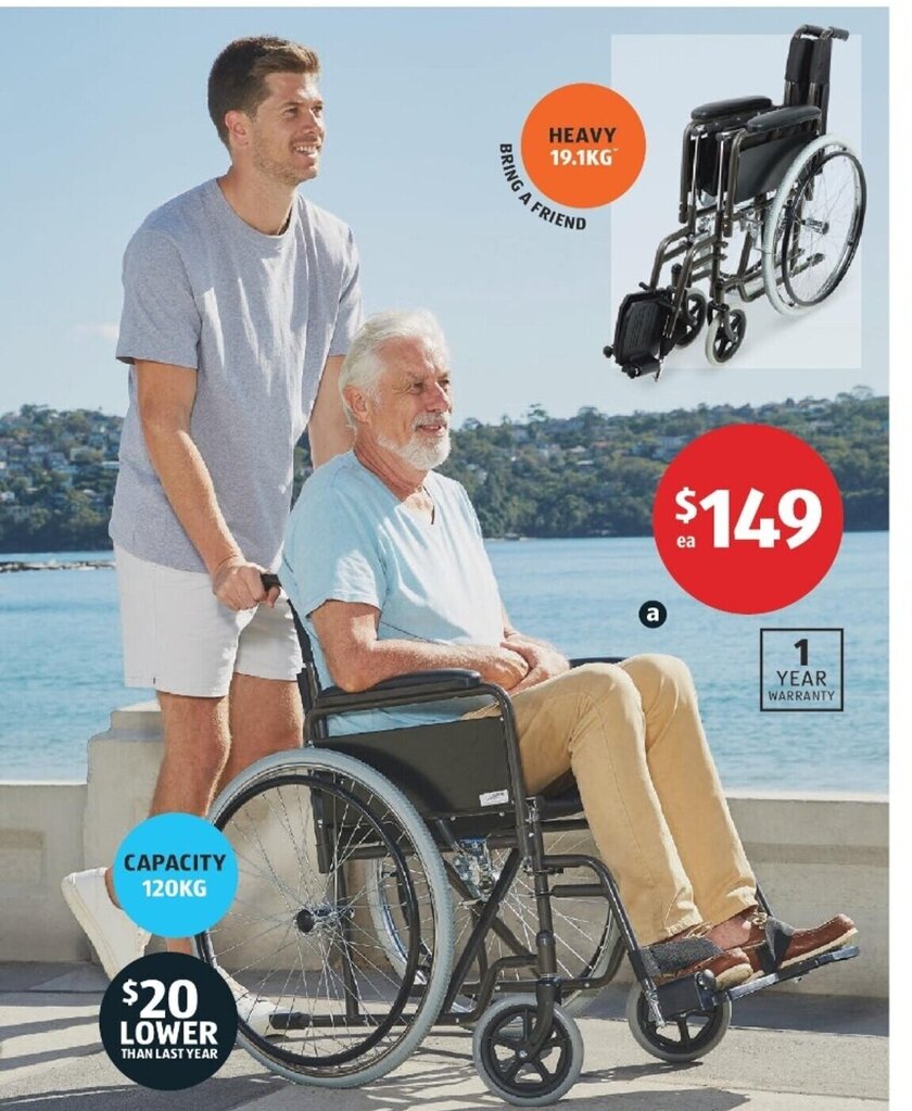 Foldable Wheelchair offer at ALDI