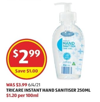 Tricare Instant Hand Sanitiser 250ml