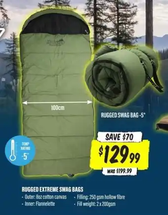 Aussie Disposals RUGGED EXTREME SWAG BAGS offer