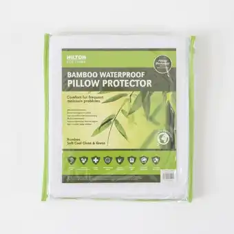 Pillow Talk Eco Living Bamboo Waterproof Pillow Protector by Hilton offer