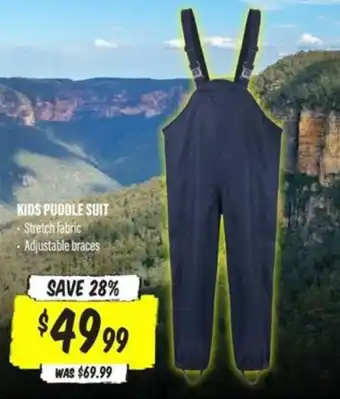 Aussie Disposals KIDS PUDDLE SUIT offer