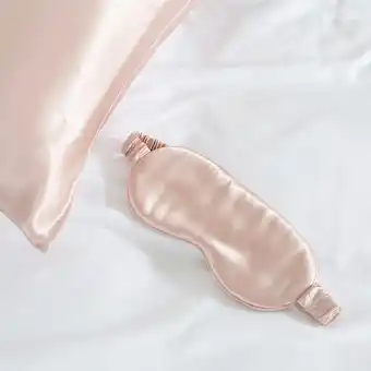 Pillow Talk Light Pink Mulberry Silk Eye Mask by M.U.S.E offer