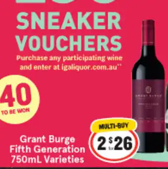 IGA Grant Burge Fifth Generation 750mL offer