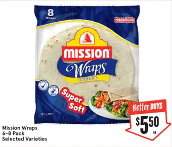 IGA Mission Wraps 6-8 Pack offer