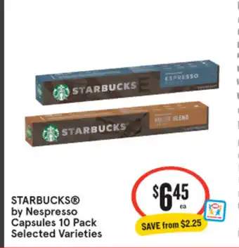 IGA STARBUCKS by Nespresso Capsules 10 Pack offer