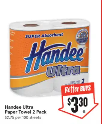 IGA Handee Ultra Paper Towel 2 Pack offer