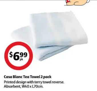 Coles Casa Blanc Tea Towel 2 pack offer