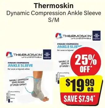 Chemist Discount Centre Thermoskin Dynamic Compression Ankle Sleeve S/M offer