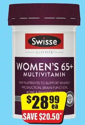 Chemist Discount Centre Women's Ultivite 65+ Multivitamin 60 Tablets offer