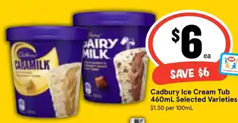 Ritchies Cadbury Ice Cream Tub 460mL offer