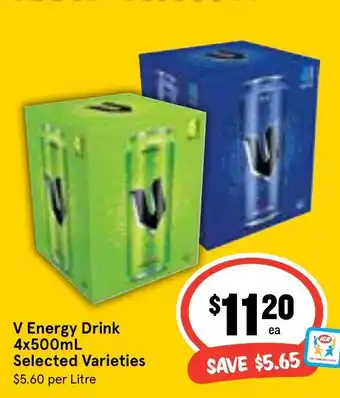 Ritchies V Energy Drink 4x500mL offer