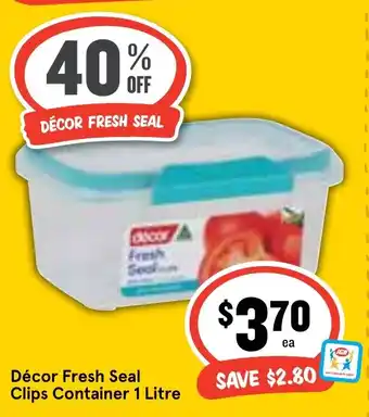 Ritchies Décor Fresh Seal Clips Container 1 Litre offer