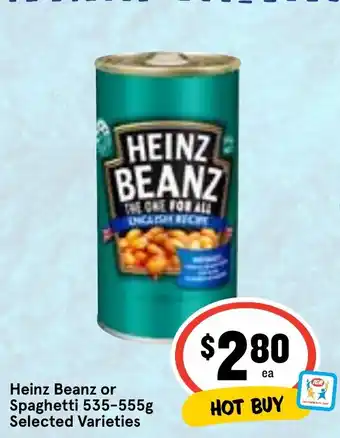 Ritchies Heinz Beanz or Spaghetti 535-555g offer