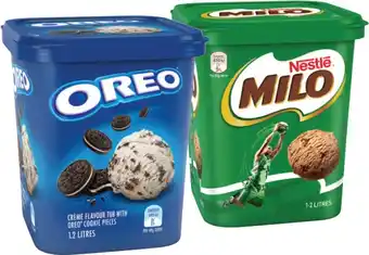 IGA Nestlé Milo or Oreo Ice Cream 1.2 Litre offer