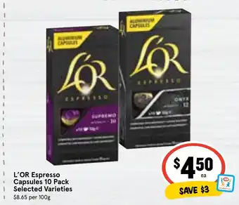 L'OR Espresso Capsules 10 Pack