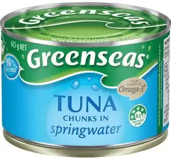 IGA Greenseas Tuna Chunks in Springwater 425g offer